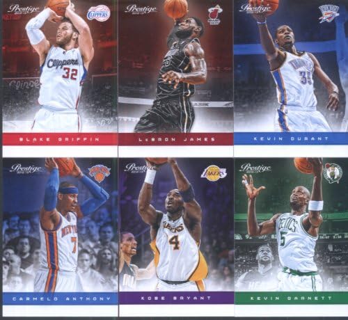 2012 2013 Panini PRESTIGE Series NBA Basketball Complete Mint BASIC 150 Card Set with Kobe Bryant and Lebron James Plus
