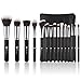 DUcare Makeup Brushes 15 Piece Makeup Brushes Set Premium Synthetic Goat Hairs Kabuki Brushes Foundation Blending Blush Face Eyeliner Shadow Brow Concealer Lip Cosmetic Brushes Kit with Cosmetic Bag
