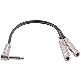 Seismic Audio 1 Foot Right Angle Male to Dual 1/4
