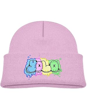 Kids Fashion Yolo colorful Text Design Casual Flexible Winter Knit Hats/Ski Cap/Beanie/Skully Hat Cap