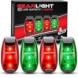 GearLight S1 LED Safety Lights [4 Pack] for Boat, Bike, Dog Collar, Stroller, Runners and Night Running - Clip On, Strobe, Warning, Flashing, Blinking, Reflective Light Accessories