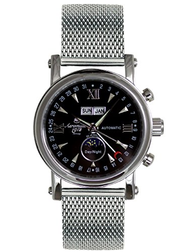 Aeromatic automatic watch day date month sec+sun+moon A1032MIL