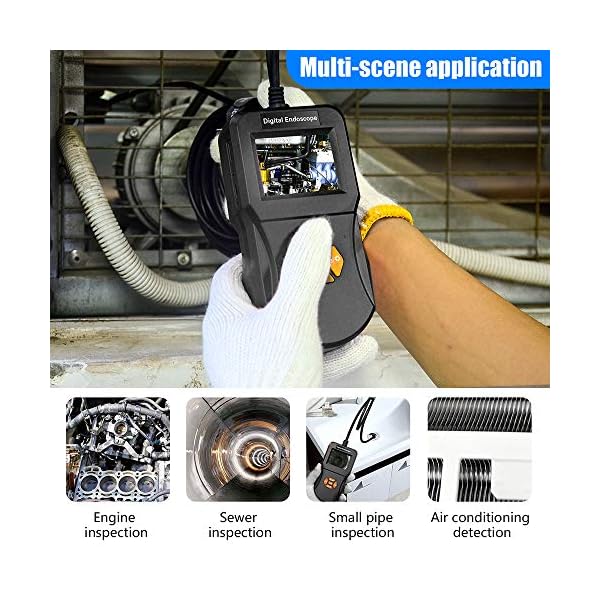 ONEVER Industrielle Endoskop-Inspektionskamera mit 5,5-mm-Mikroschlangenkamera Hi-Vision 720P IPS-Bildschirm IP67… – Bild 3