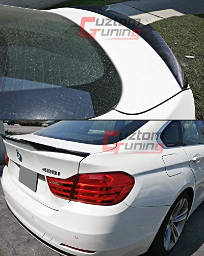 Cuztom Tuning Fits for 2014-2020 BMW F36 4 Series Gran Coupe 4 Door Carbon Fiber Highkick M4 Style Trunk Lid Spoiler Wing