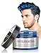 BMK Blue Color Hair Wax Matte Hairstyle Pomades Disposable Temporary Modeling Natural Hair Styling Wax for Party, Cosplay, Nightclub, Masquerad, Halloween