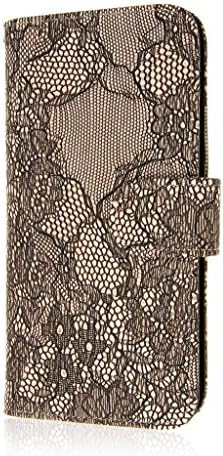 iPhone 6 Plus / iPhone 6S Plus Wallet Case - MPERO Black Lace Flex Flip Card Holder with Wrist Strap