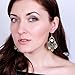 BaubleStar White Disc Coin Tassel Drop Dangle Chandelier Earrings Boho Chic Vintage Bohemian Hook Fashion Jewelry for Women