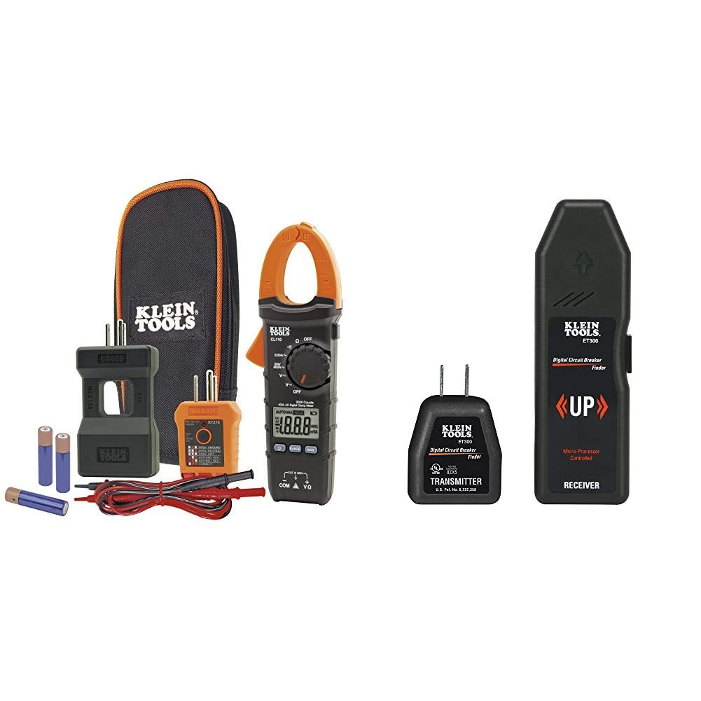 Klein Tools CL110KIT Electrical Tester/Maintenance Kit w/Clamp Meter & ET300 Circuit Breaker Finder/