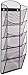 Safco Mesh Magazine Holder, 5 Pocket Wall Mount Display Rack, Brochure Organizer, Durable Steel Construction, 5lb Capacity, Black