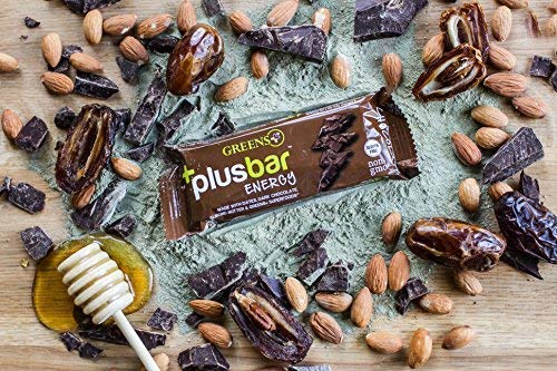 image for Greens+ Plusbar Energy Chocolate | Organic | Vegan | Non-GMO | Soy, Da