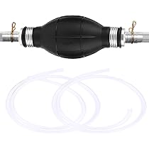Pompe à Siphon Manuelle Duronge - Transfert Carburant, Essence, Diesel, Eau - 3 Tuyaux Inclus