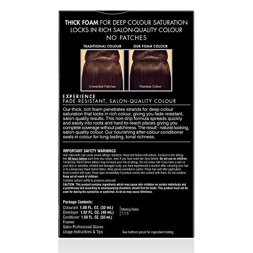 John Frieda Precision Foam Color, Dark Chocolate Brown 4BG, Full