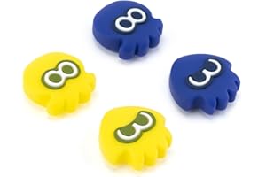 Yocore Splatoon3 Switch Thumb Grip Caps,Soft Silicone Thumb Grips,Analog Stick Caps Soft Silicone Joystick Caps for Switch Pro/ PS4 / PS5,4 Pcs