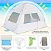 G4Free Upgraded Pop Up Beach Tent, 2-3 Person Automatic Sunshade Canopy UPF 50+ Sport Umbrella Instant Tent Lightweight and Easy to Carry for Camping, Outdoor, Beach (Silver)