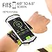 VUP Wristband Phone Holder, 360° Rotatable Forearm Armband for iPhone 12/12 Pro/12 Mini/SE 2020/11/11 Pro/Xs/XR/X/8/7/Plus, Fits All 4-6.7 Inch Smartphones, Great for Hiking Biking Running (Green)