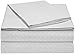 Amazon Basics Lightweight Super Soft Easy Care Wrinkle Free Microfiber 3 Piece Bed Sheet Set with 14-Inch Deep Pockets, Twin, Gray Crosshatch, Printed, Kids, Men & Women Bedding