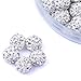 iCherry(TM) Disco Beads 10mm Shamballa Beads Pave Crystal Ball Bead for Jewelry Making (10MM, WHITE)