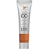 IT Cosmetics CC+ Cream - Natural Full Coverage Foundation With SPF 50+, Color Corrector & Anti-Aging Hydrating Serum, Hyaluronic Acid + Peptides, Lightweight Up To 24H Wear, All Skin Types