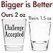 Challenge Accepted - Funny Shot Glass - Makes a Great Gift for Men and Women, Drinking Buddies Hilarious Shot Glass