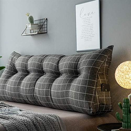 布張りのヘッドボードソファベッド広々充填三角ウェッジクッション取り外し可能なカバー