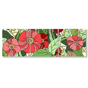 Romantic Flower Home Artwork for Living Room Bedroom x3 Panels
