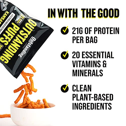 Outstanding Puffs High Protein Healthy Snacks Plant Based, Vegan