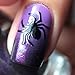 Whats Up Nails - Spider Vinyl Stencils for Halloween Nail Art Design (1 Sheet, 20 Stencils)