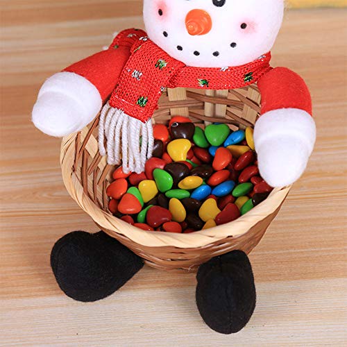 image for Ocamo Small Merry Christmas Candy Storage Basket for Xmas Table Decora