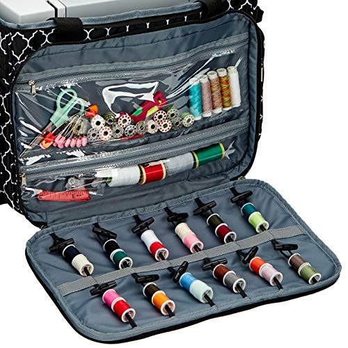 NICOGENA Rolling Sewing Machine Case on Wheels, Universal Travel Tote