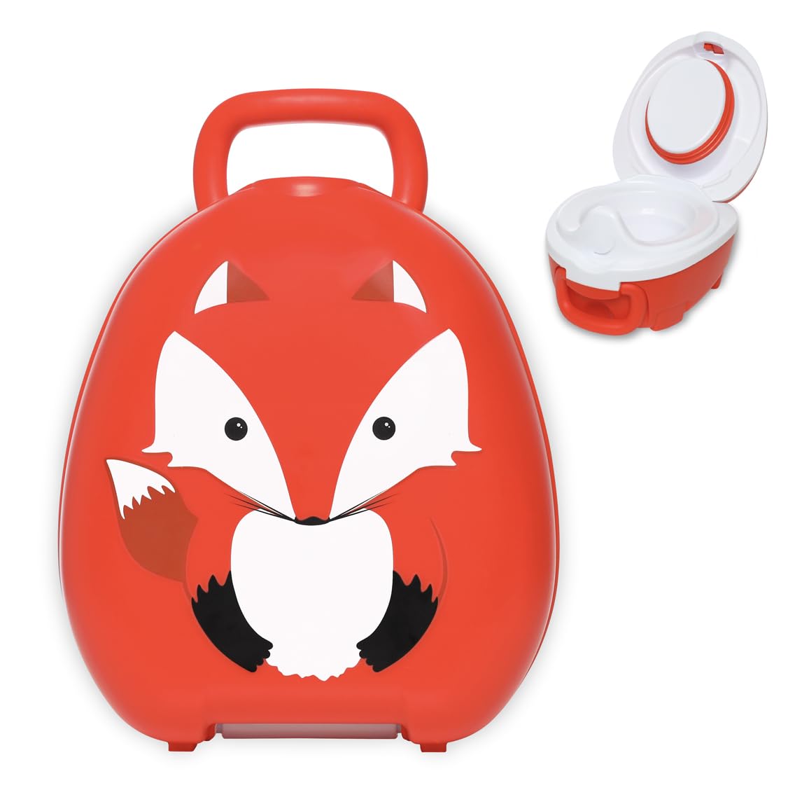 My Carry Potty - Travel Potty, Award-Winning Portable Toddler Toilet Seat for Kids to Take Everywhere (Fox)