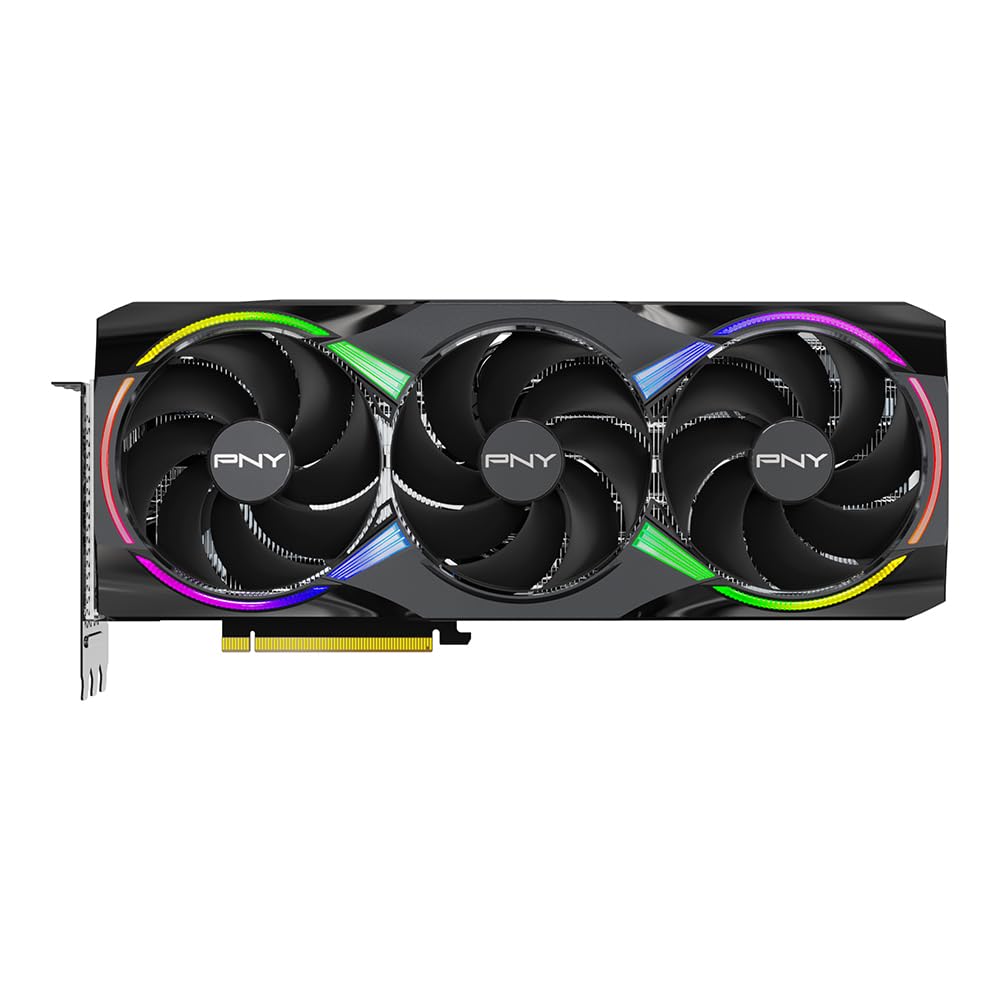 PNY NVIDIA GeForce RTX? 5090 32GB ARGB Overclocked Triple Fan Graphics Card (DLSS 4, PCIe 5.0, HDMI/DP 2.1, 3.5-Slot, Epic-X? RGB Lighting)