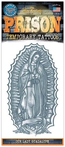 Prison Design Temporary Tattoo- Our Lady Guadalupe