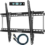 Cheetah Mounts APTMM2B TV Wall Mount for 20-75-Inch TVs Bundle with 10-feet Braided HDMI Cable and a 6-Inch 3-Axis Magnetic Bubble