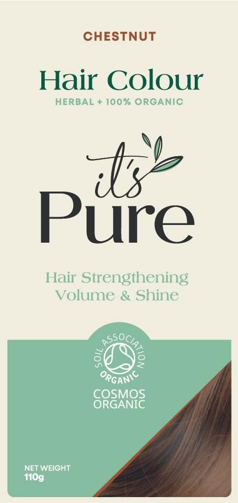 Its Pure Organic Chestnut Herbal Hair Dye 110g