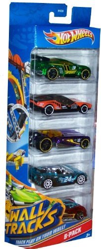 Hot Wheels Wall Tracks - 5 Pack Cars