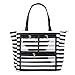 YIQIGO PU Striped Handbag Essential Oils Carrying Bags Water Resistant with multiple display windows (PVC pockets) (PVC black)