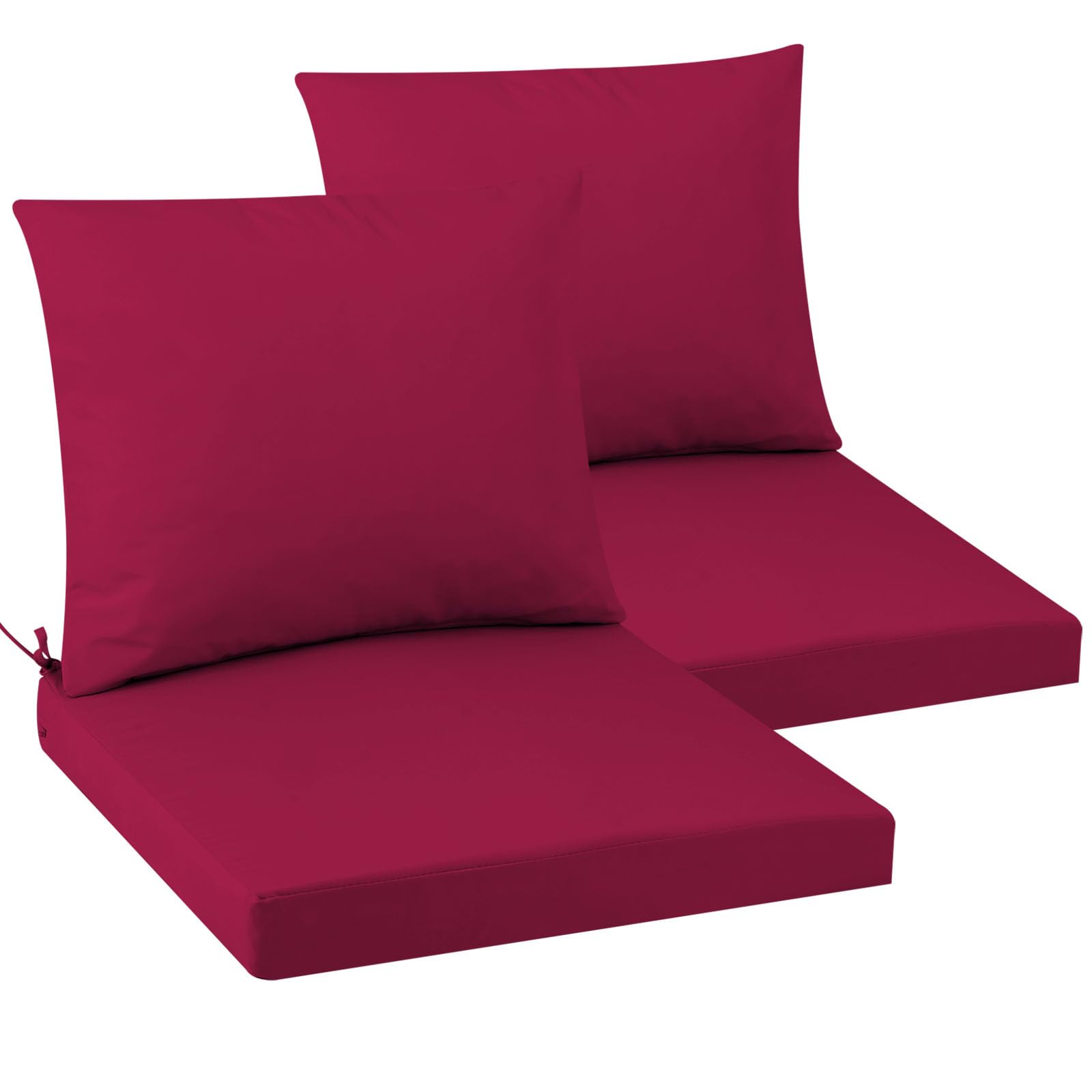 Photo 1 of Outdoor Seat Cushion Set 24 x 24 In, Water-Resistant & Fade-Resistan, Patio Furniture Cushions with Removable Cover Deep Seat & Back Cushion with Handle and Adjustable Straps for Chair Sofa,2PC