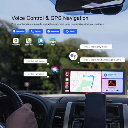 Avylet Wireless Car Play Screen for Apple Carplay & Android Auto, OTA Updates, 9.26" Portable Car Tablet with Backup Camera, Car Screen, GPS Navigation, Voice Control, Mirror Link, Bluetooth, FM, AUX