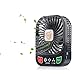 D-FantiX 4-inch Portable Fan 3 Speeds Mini USB Fan Rechargeable Desktop Fan Handheld Fan Battery Operated with LED Light (Black)
