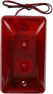 12V 15W Wired Strobe Siren,Protect Alarm System,Sound Alarm Strobe Flashing Red Light 120dB for Home Security