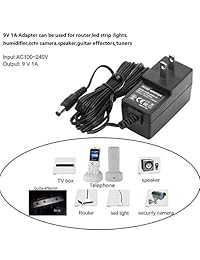 DC 13 V 1 A UL-listed fuente de alimentación DC adaptador de DC Cable de alimentación con 5,5 mmx2.5 mm DC conector Jack de, 9.8 foot 9,8 Pies Cable para tira de luces LED, CCTV Cámara, Wireless Router, solar Potencia DC, Negro