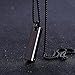 VEAQEE for Flex 2 Bands Jewely Necklace Stainless Steel Accessory Metal Pendant for Flex 2 Tracker （Black）