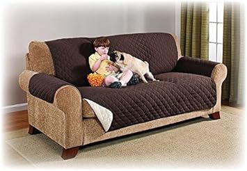 Brown Quilted Sofa Protector Slip Throw Water Resistant Cover