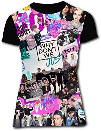 Women's Why_Don't_We Fashion Short Sleeve T Shirt Tee For Women (Black) S