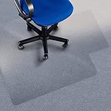 Office Marshal Polycarbonate Chair Mat with Lip for High Pile Carpet Floors, 30