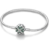 PARCOM 925 Sterling Silver Charm Bracelet for Pandora Charms Lucky, perfect Valentine's Day gift