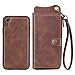iPhone XR Wallet Case Leather Cases with Kickstand and Card Holder Shockproof Protective Case for iPhone XR 6.1Inch (Deep Brown)