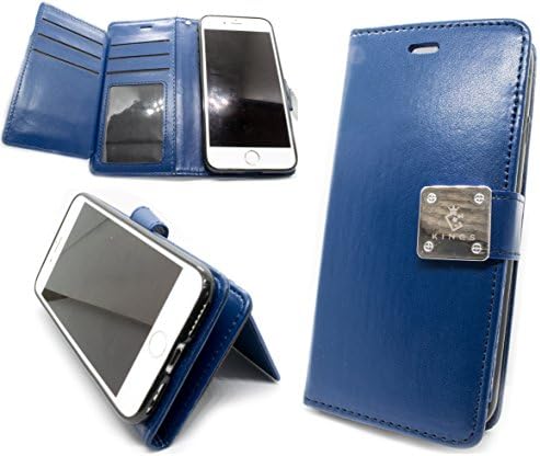 Apple iPhone 7 Plus Wallet Phone Case for iPhone 7 Plus | iPhone 7s Plus with Flip Case and Kickstand [Leather Wallet] with Extra Wallet Case Card Holder and ID Window - Blue
