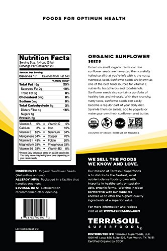 Terrasoul Superfoods Organic Hulled Sunflower Seeds, 2 Pounds - Image 3