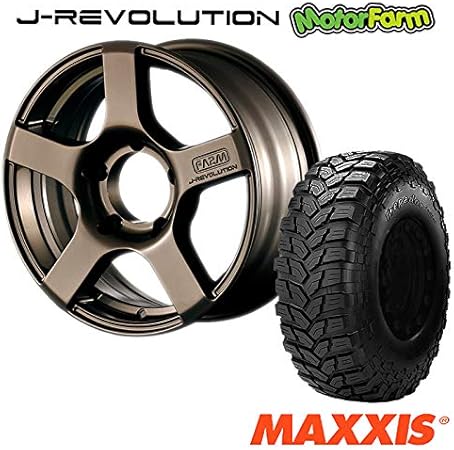 Amazon Co Jp Motor Farm Tire Wheel Set Farm J Revolution Matte Bronze 16 X 5 5j 5h Maxis Treadpadol 185 85r16 Set Of 4 Car Bike Products